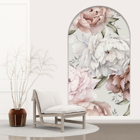 Optical Illusions Arch Wall Sticker - Flowers