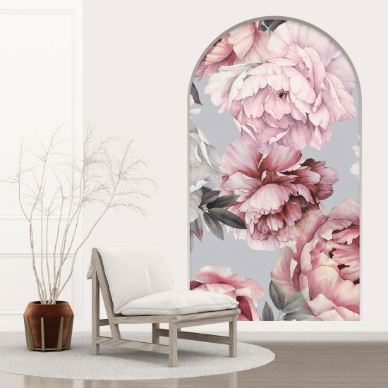 Optical Illusions Arch Wall Sticker - Flowers