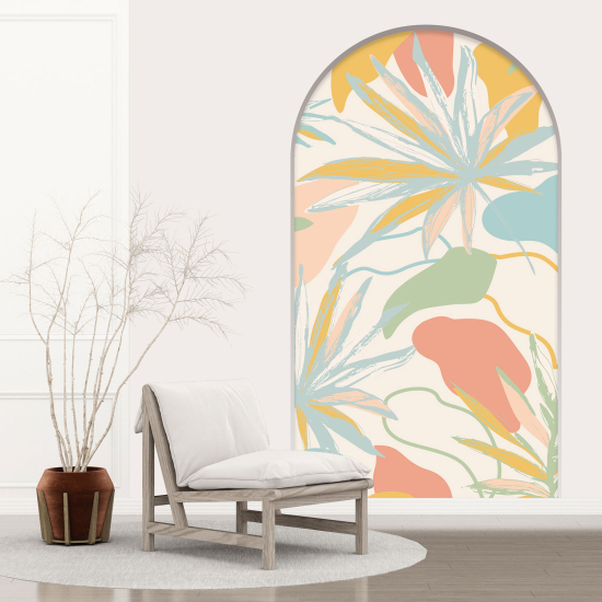 Optical Illusions Arch Wall Sticker - Flowers