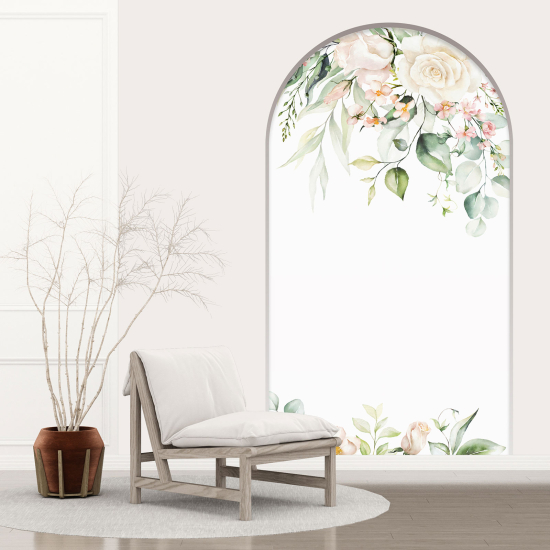 Optical Illusions Arch Wall Sticker - Flowers