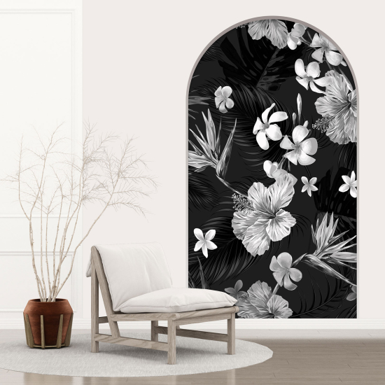 Optical Illusions Arch Wall Sticker - Flowers