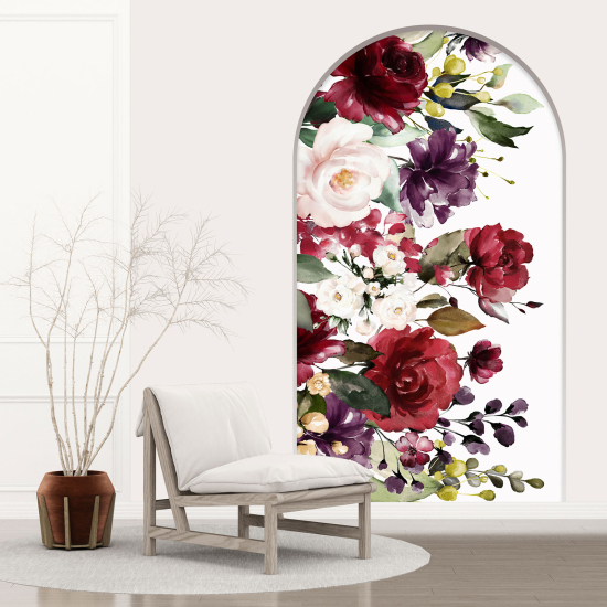 Optical Illusions Arch Wall Sticker - Flowers