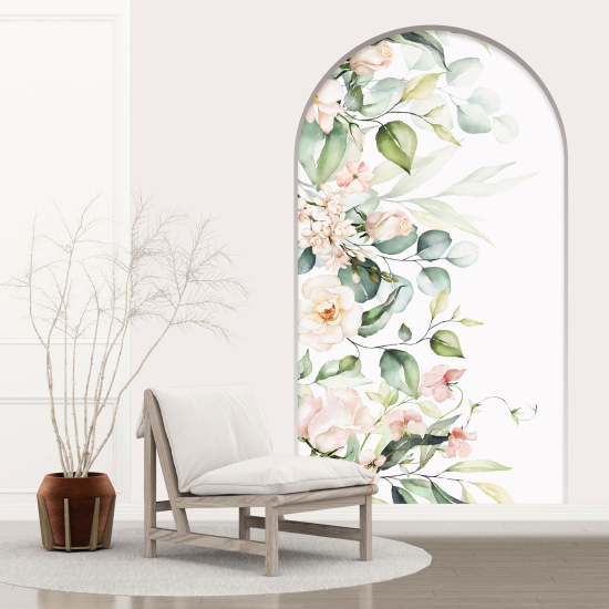 Optical Illusions Arch Wall Sticker - Flowers