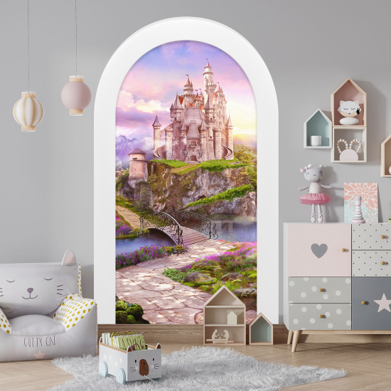 Optical Illusions Arch Wall Sticker for Kids - Castle