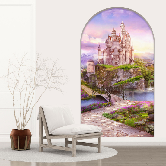 Optical Illusions Arch Wall Sticker for Kids - Castle