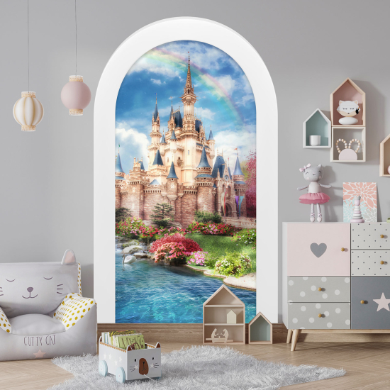 Optical Illusions Arch Wall Sticker for Kids - Enchanted Castle