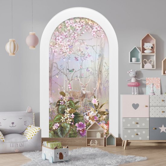 Optical Illusions Arch Wall Sticker for Kids - Enchanted Forest