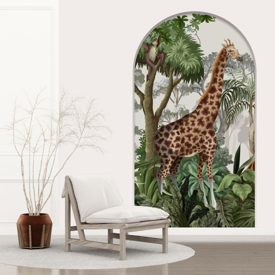 Optical Illusions Arch Wall Sticker for Kids - Giraffe