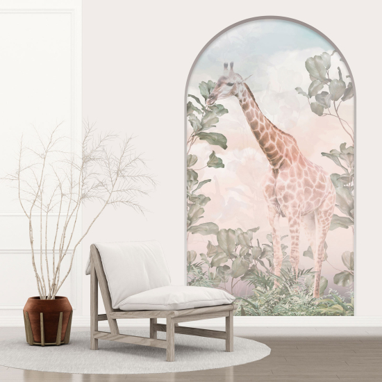 Optical Illusions Arch Wall Sticker for Kids - Giraffe