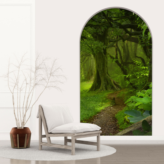 Optical Illusions Arch Wall Sticker - Forest