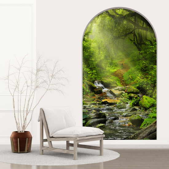 Optical Illusions Arch Wall Sticker - Forest