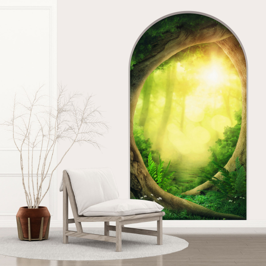 Optical Illusions Arch Wall Sticker - Forest