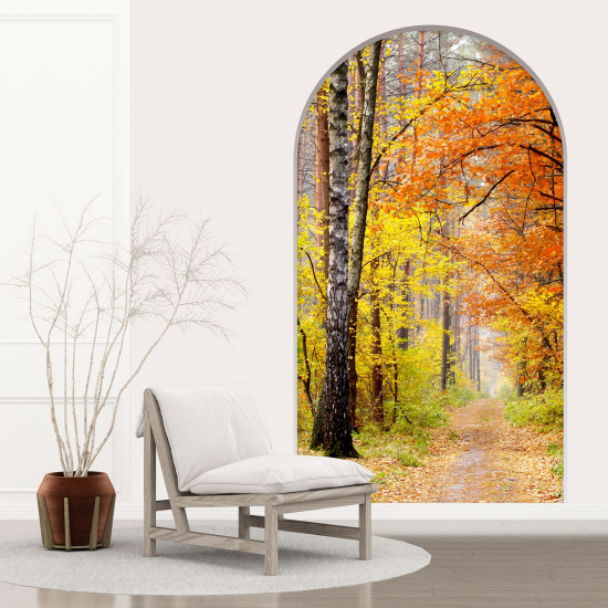 Optical Illusions Arch Wall Sticker - Forest Path