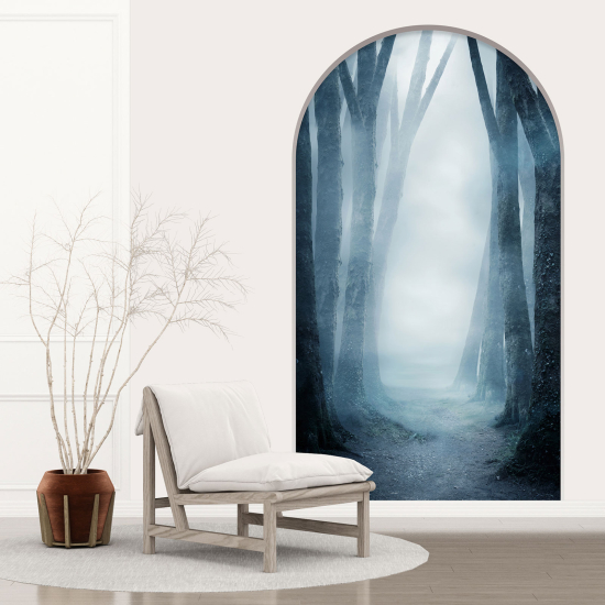 Optical Illusions Arch Wall Sticker - Forest Path