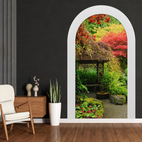 Optical Illusions Arch Wall Sticker - Garden