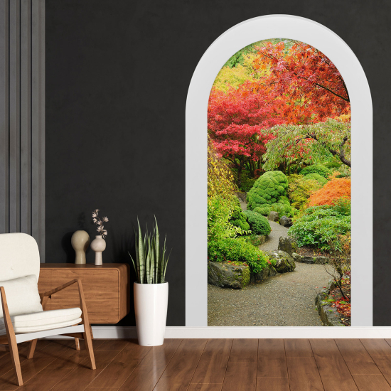 Optical Illusions Arch Wall Sticker - Garden