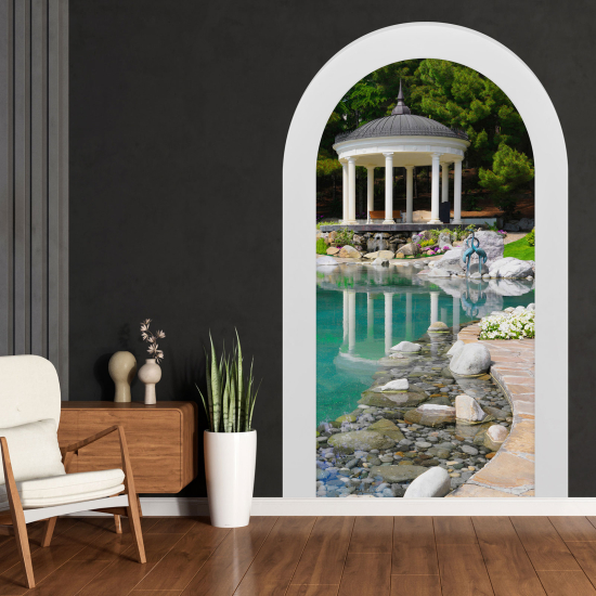 Optical Illusions Arch Wall Sticker - Garden