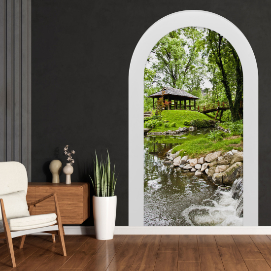 Optical Illusions Arch Wall Sticker - Garden