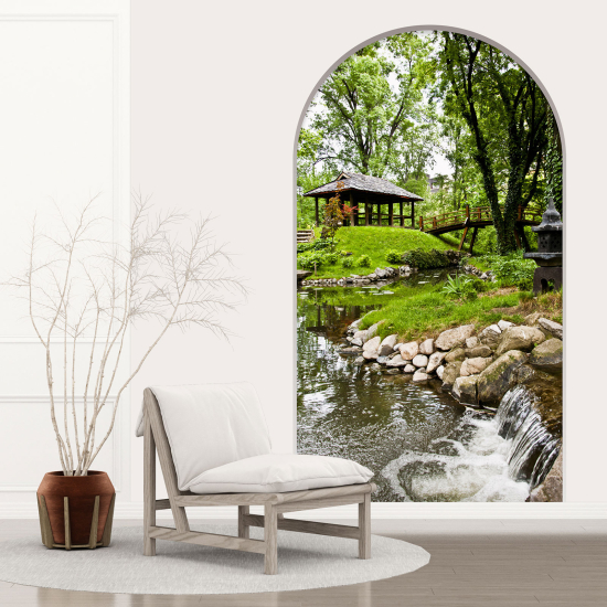 Optical Illusions Arch Wall Sticker - Garden