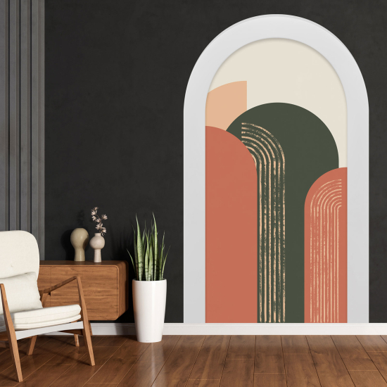 Optical Illusions Arch Wall Sticker - Geometric Pattern