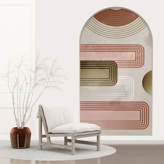 Optical Illusions Arch Wall Sticker - Geometric Pattern