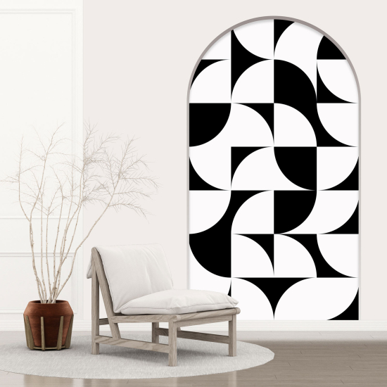 Optical Illusions Arch Wall Sticker - Geometric pattern