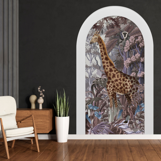 Optical Illusions Arch Wall Sticker - Giraffe