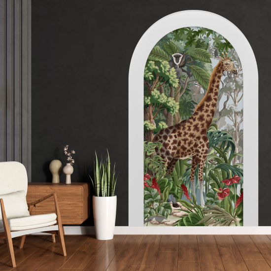 Optical Illusions Arch Wall Sticker - Giraffe