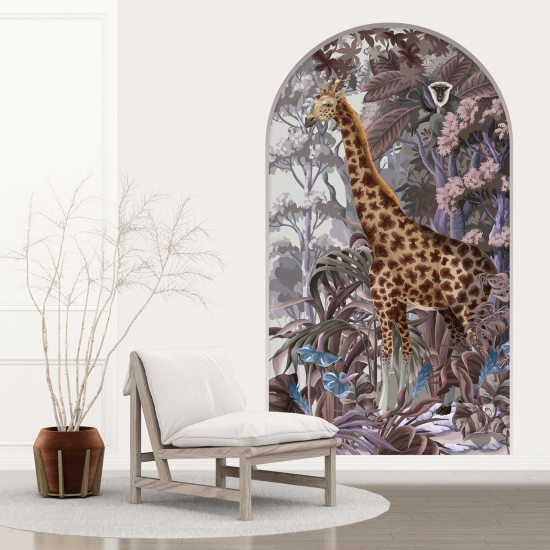 Optical Illusions Arch Wall Sticker - Giraffe