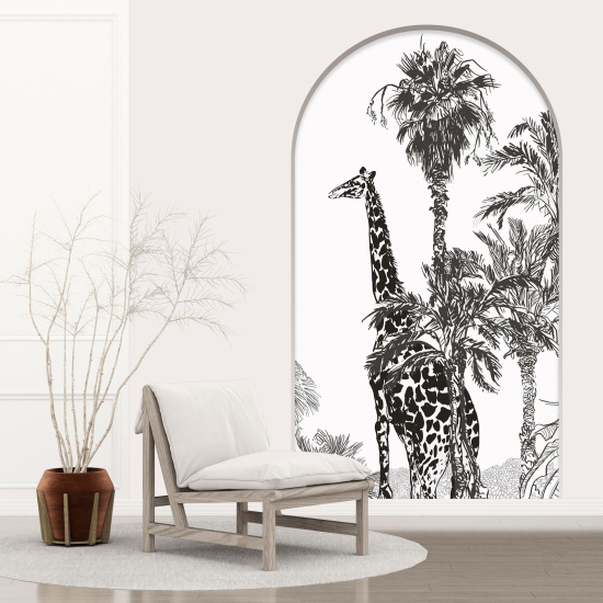 Optical Illusions Arch Wall Sticker - Giraffe