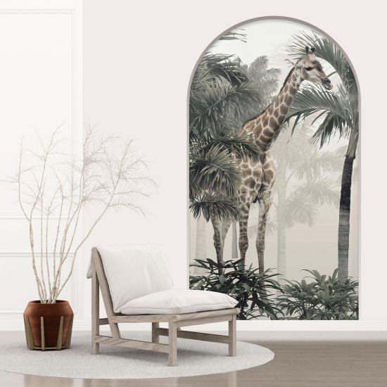 Optical Illusions Arch Wall Sticker - Giraffe