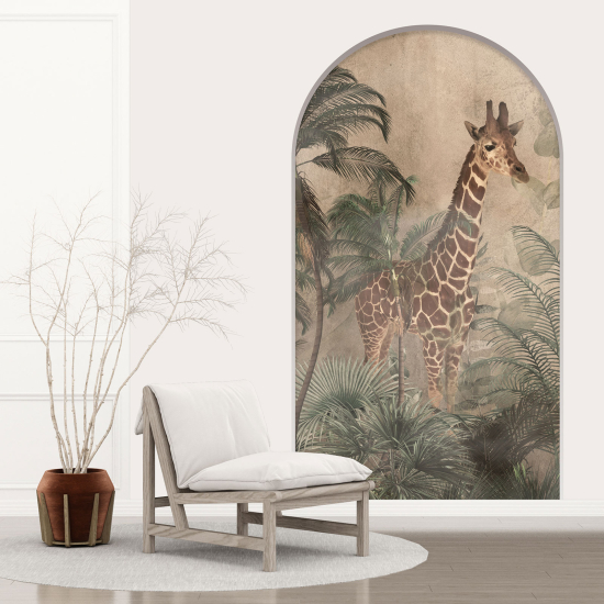 Optical Illusions Arch Wall Sticker - Giraffe