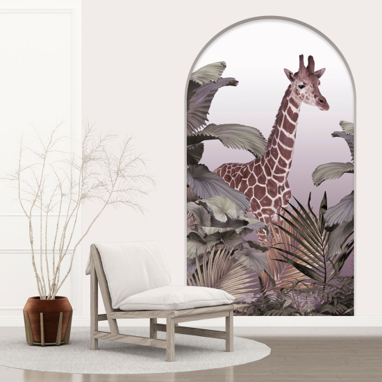 Optical Illusions Arch Wall Sticker - Giraffe