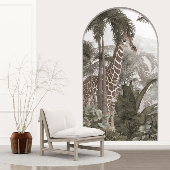 Optical Illusions Arch Wall Sticker - Giraffe