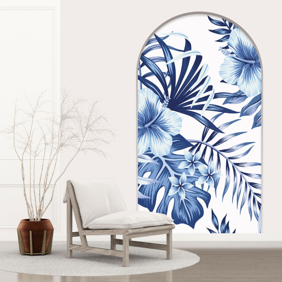 Optical Illusions Arch Wall Sticker - Hibiscus