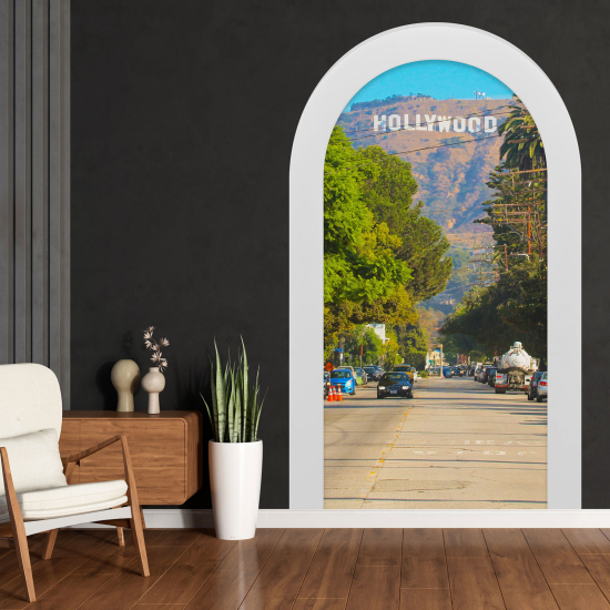 Optical Illusions Arch Wall Sticker - Hollywood