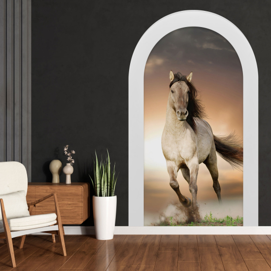 Optical Illusions Arch Wall Sticker - Horse