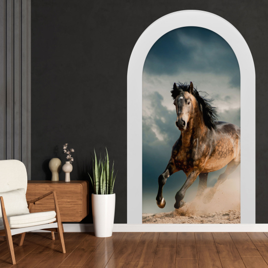 Optical Illusions Arch Wall Sticker - Horse