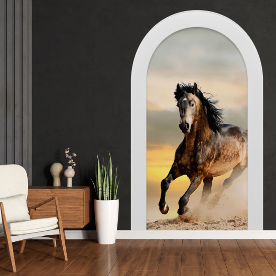 Optical Illusions Arch Wall Sticker - Horse