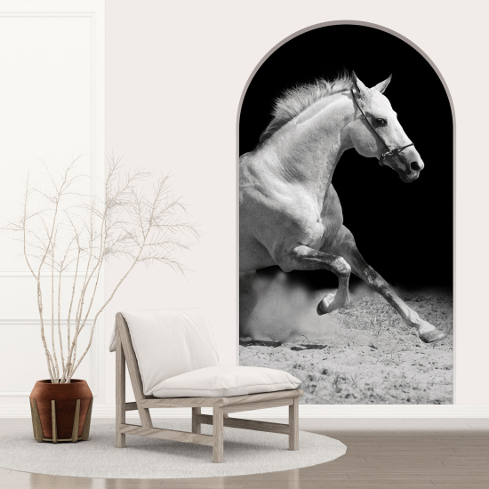 Optical Illusions Arch Wall Sticker - Horse