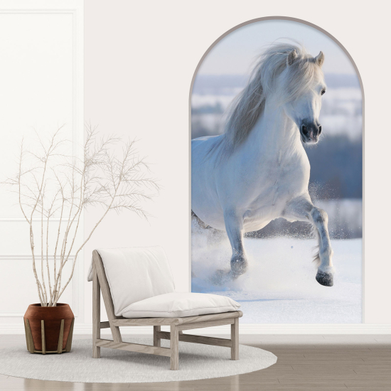 Optical Illusions Arch Wall Sticker - Horse