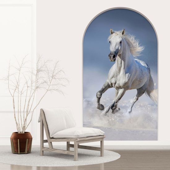 Optical Illusions Arch Wall Sticker - Horse