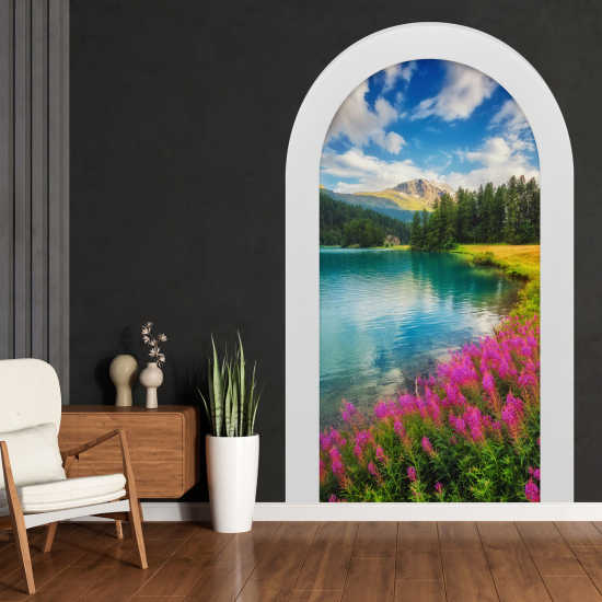 Optical Illusions Arch Wall Sticker - Lake