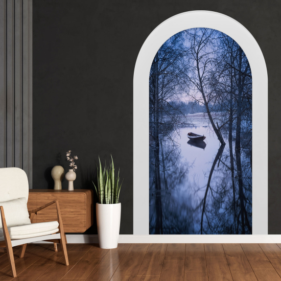 Optical Illusions Arch Wall Sticker - Lake