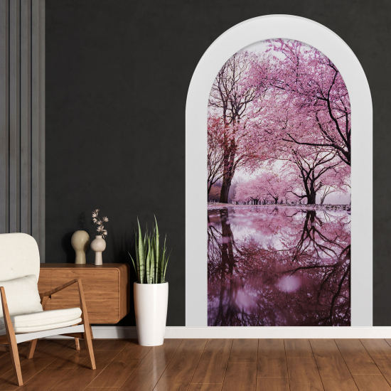 Optical Illusions Arch Wall Sticker - Lake