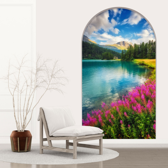 Optical Illusions Arch Wall Sticker - Lake