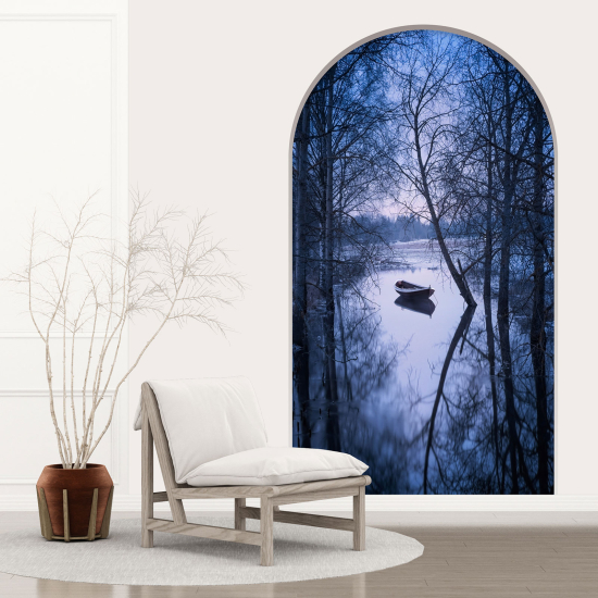 Optical Illusions Arch Wall Sticker - Lake