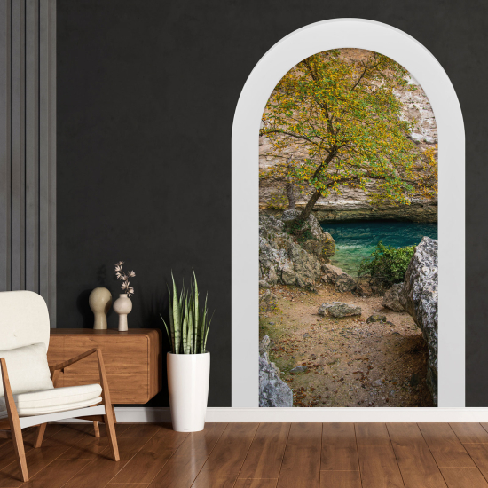 Optical Illusions Arch Wall Sticker - Landscape