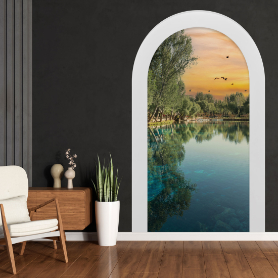 Optical Illusions Arch Wall Sticker - Landscape