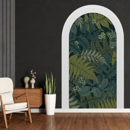 Optical Illusions Arch Wall Sticker - Leaves